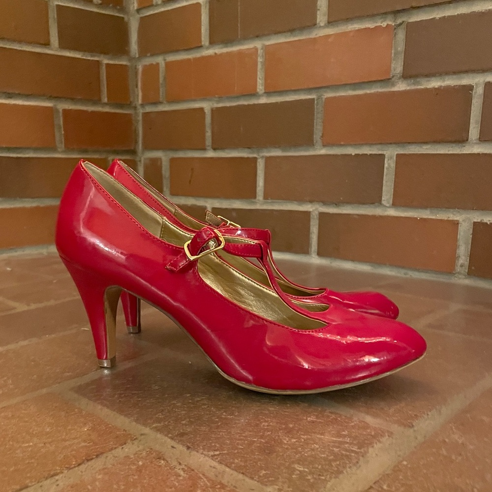 Red Strappy Heels
